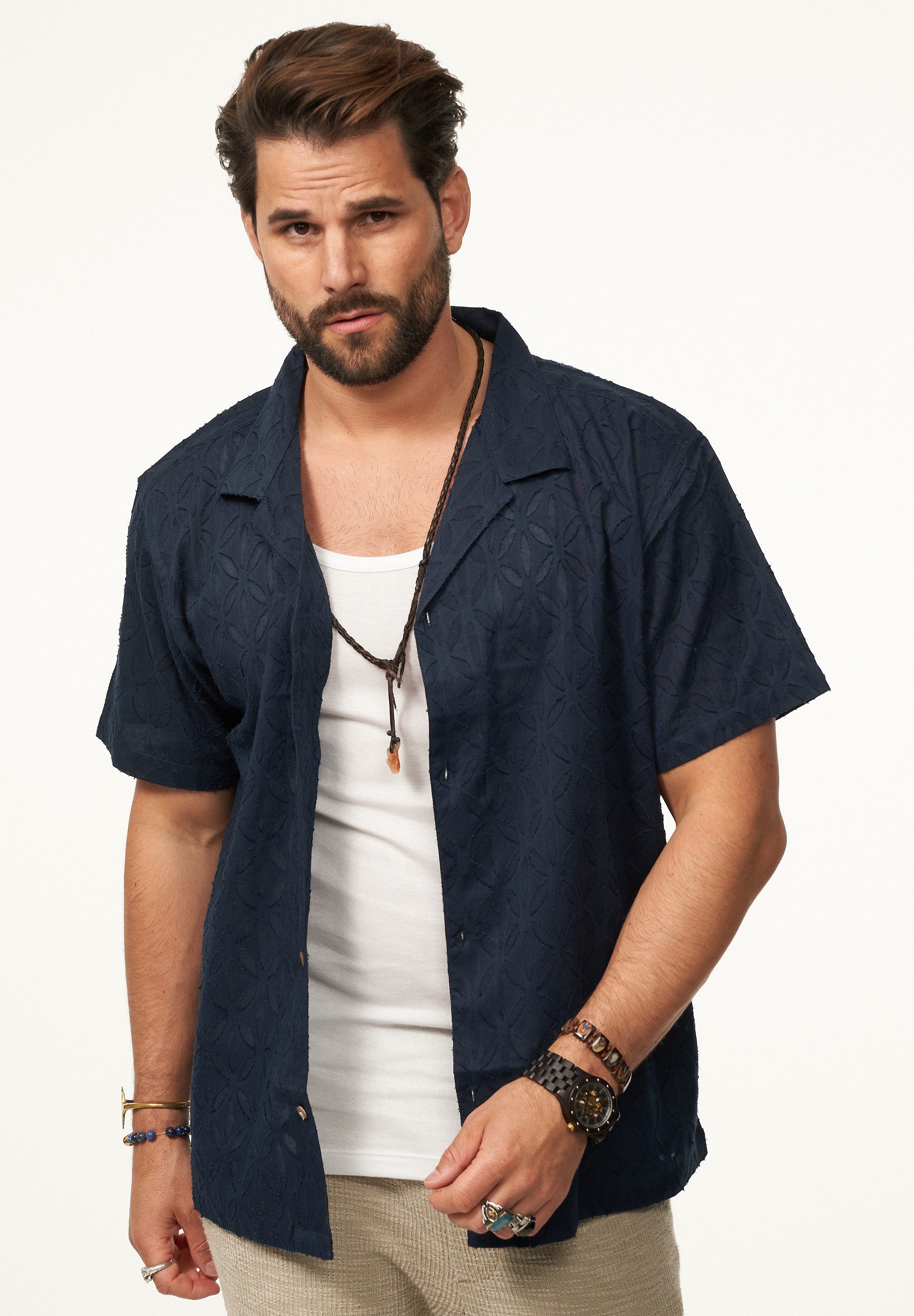 SOULSTAR Kurzarmhemd im Vintage Summer-Look Herren günstig online kaufen