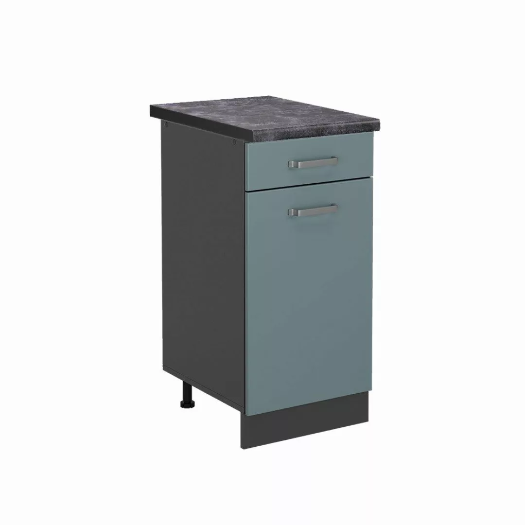 Vicco Unterschrank R-Line, Blau-Grau/Anthrazit, 40 cm, günstig online kaufen