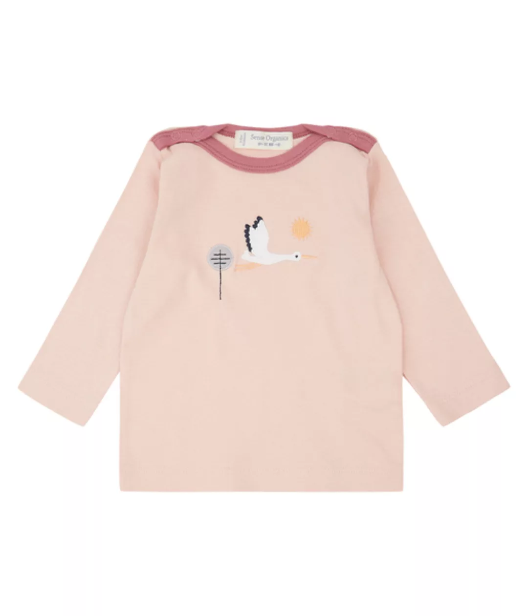 Baby La Shirt Hellblau Oder Rosa Mit Applikation Bio Baumwolle günstig online kaufen