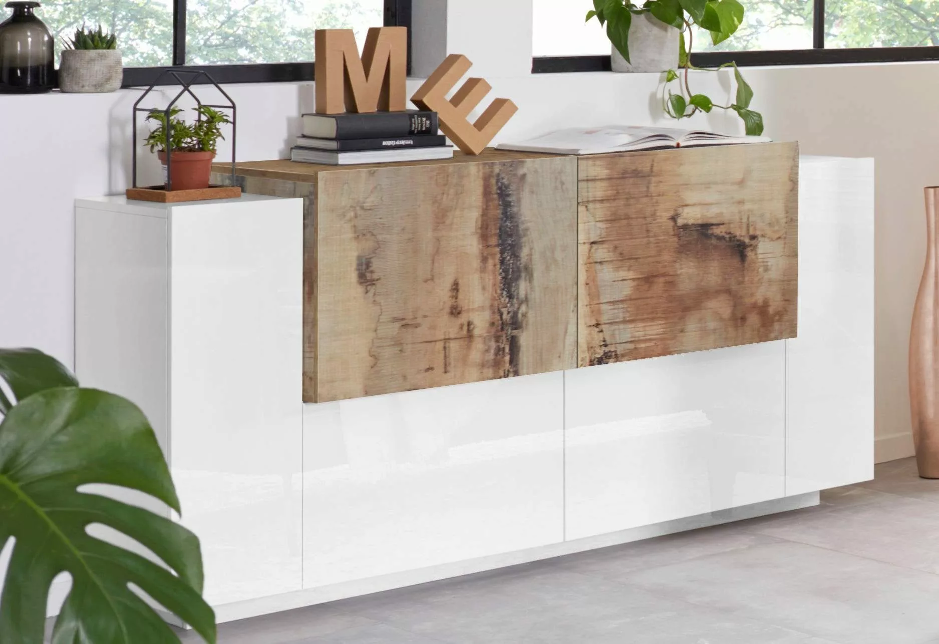 INOSIGN Sideboard "Coro, Kommode, Schrank, Kredenz, grifflos mit Einlegeböd günstig online kaufen