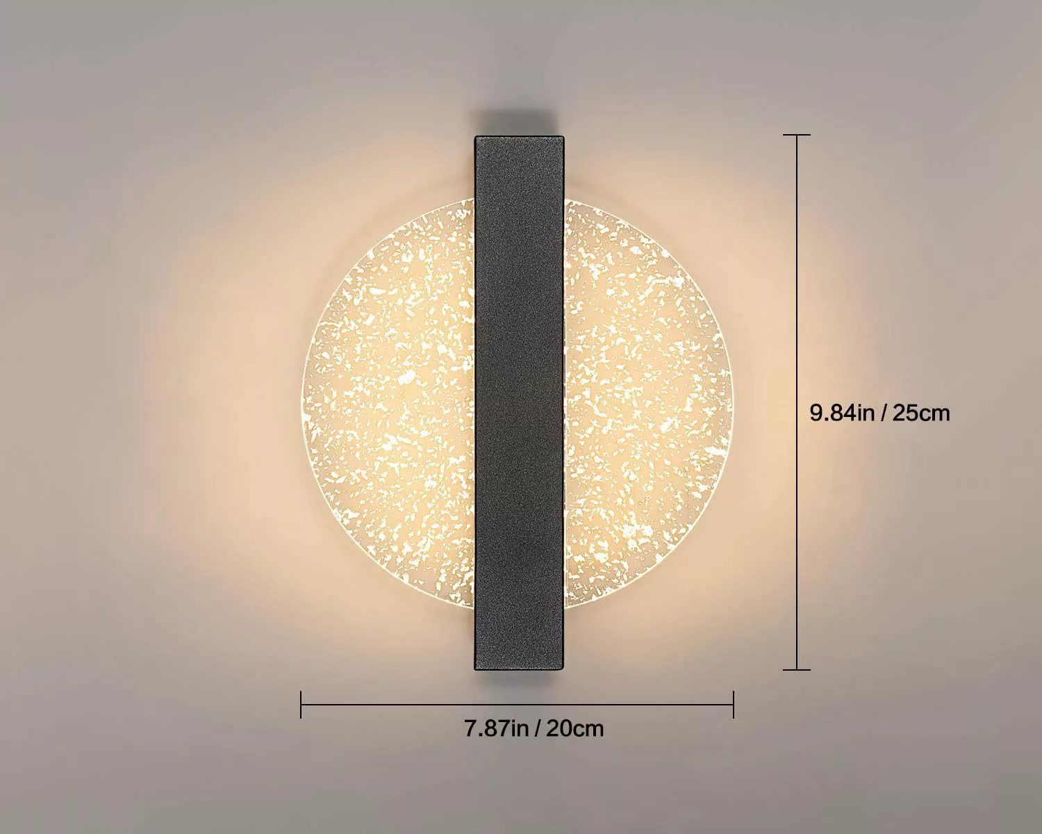 Goeco Wandleuchte Acryl Wandlampe, 12W runde günstig online kaufen