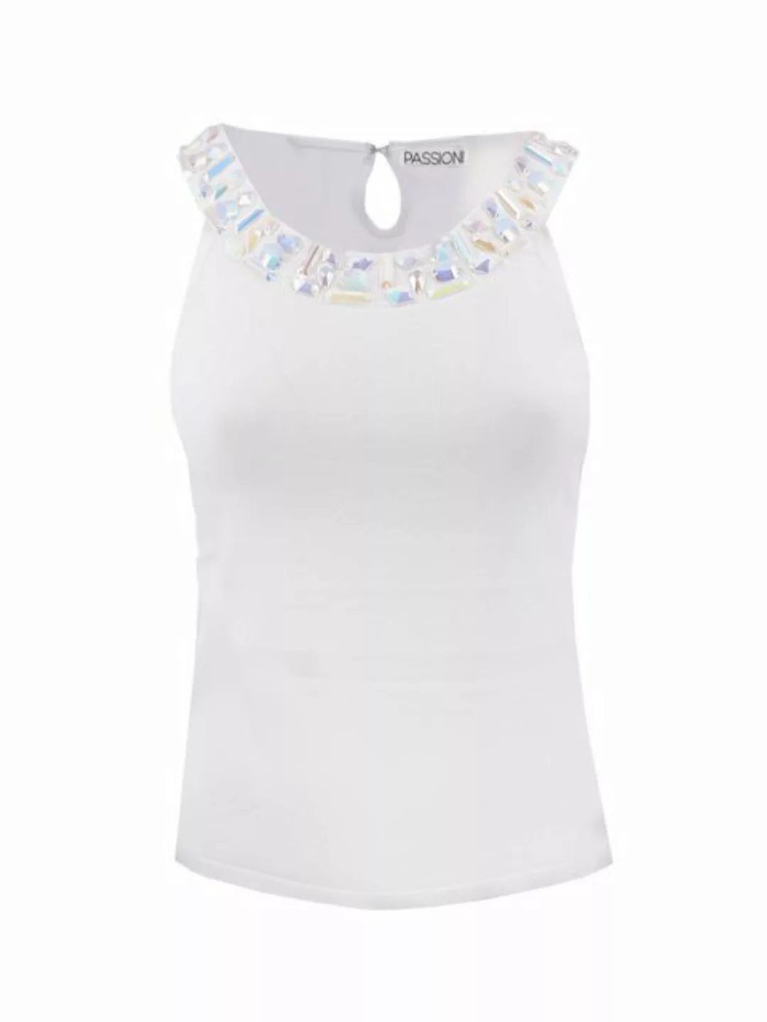 Passioni Tanktop Ärmelloses Top mit Perlendetail günstig online kaufen