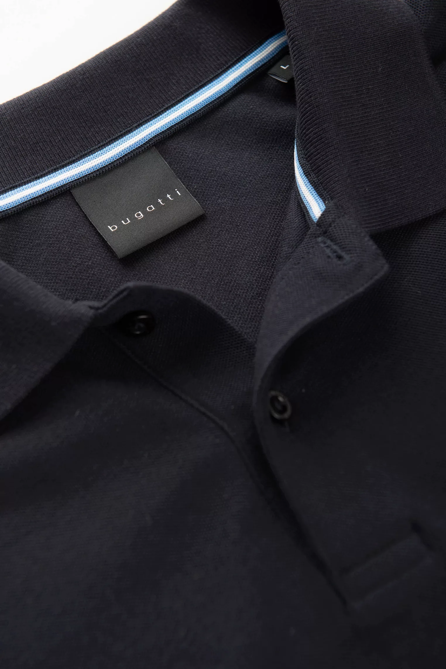 bugatti Langarm-Poloshirt, aus reiner Baumwolle günstig online kaufen