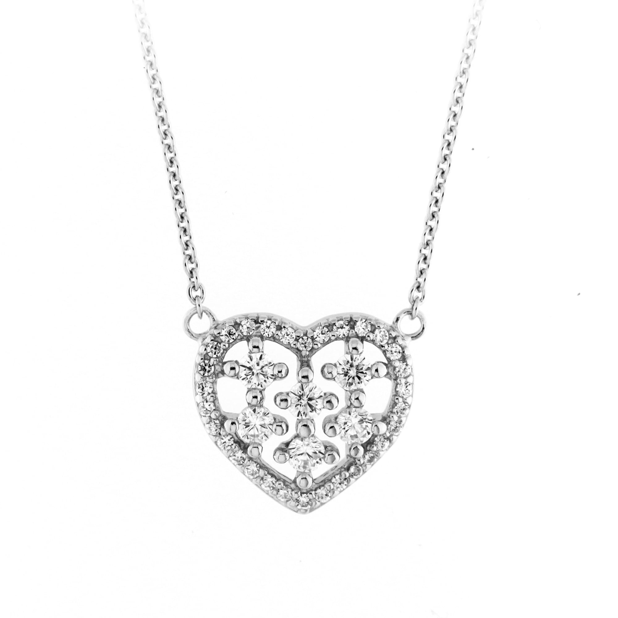 Smart Jewel Collier "Mittelteil Herz mit Zirkonia Steinen, Silber 925" günstig online kaufen