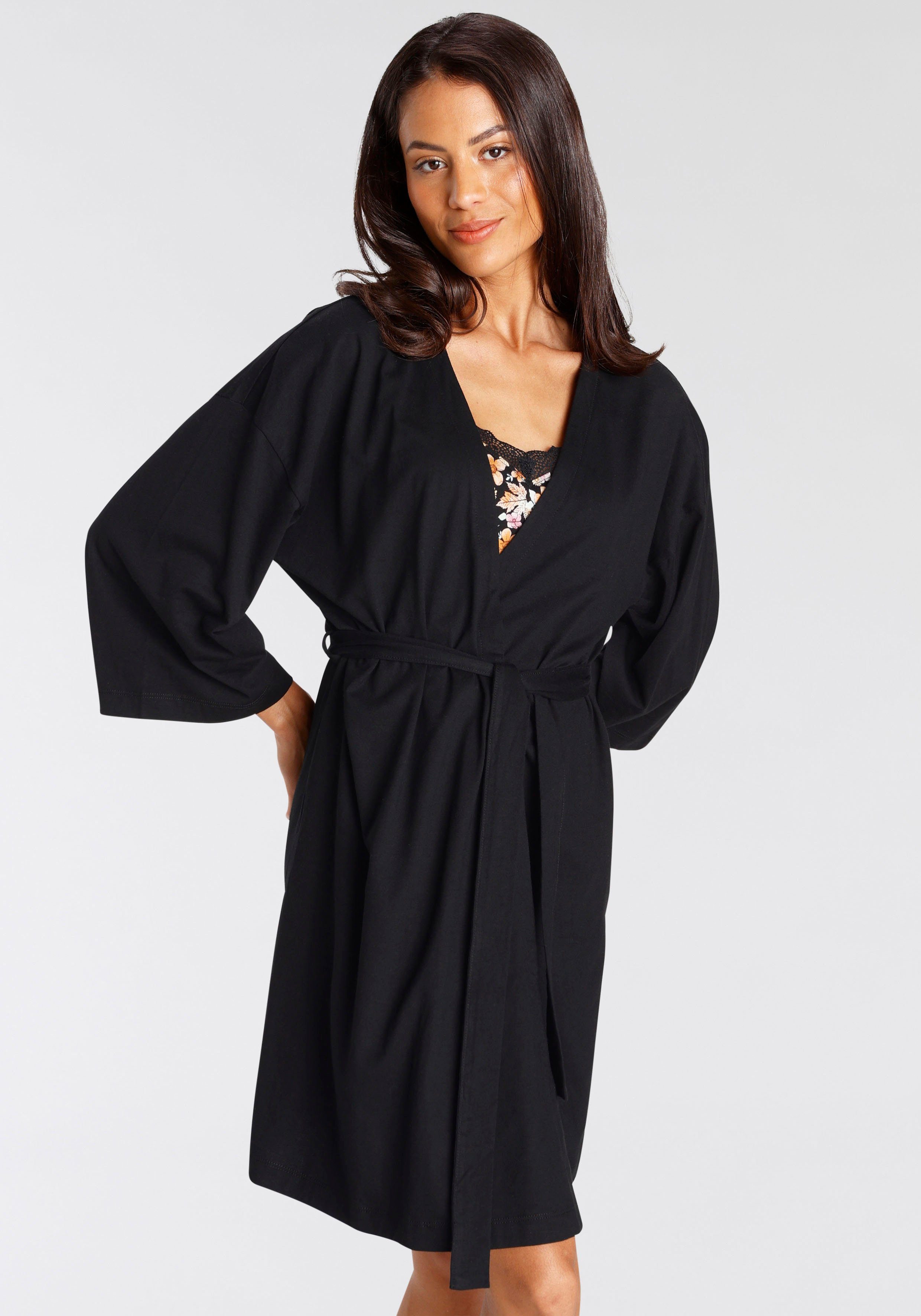 Vivance Dreams Kimono, Kurzform, Single-Jersey, Gürtel günstig online kaufen