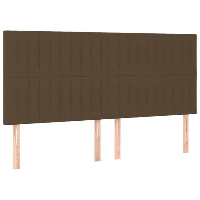 vidaXL Bett, Kopfteile 4 Stk. Dunkelbraun 90x5x78/88 cm Stoff günstig online kaufen