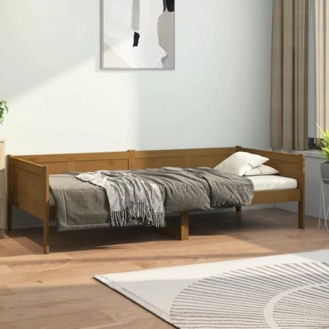 vidaXL Bett Tagesbett Schwarz Massivholz Kiefer 80x200 cm günstig online kaufen