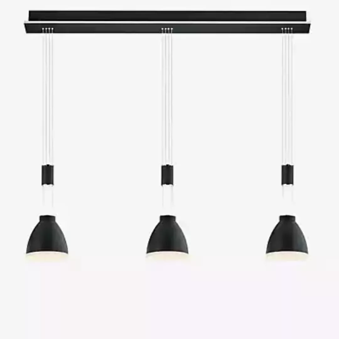 HELL-höllisch gutes Licht LED-Pendeleuchte, 3-flammig, schwarz mit indirekt günstig online kaufen
