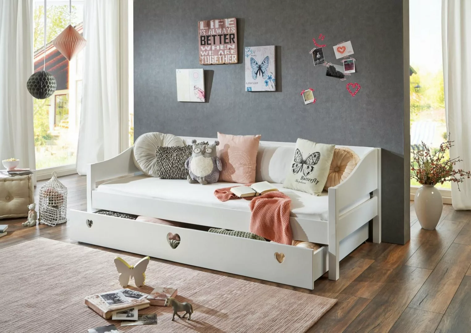 58 aufm Kessel Bettgestell Einzelbett Gillian 205x95x90 Kinderbett Massivho günstig online kaufen