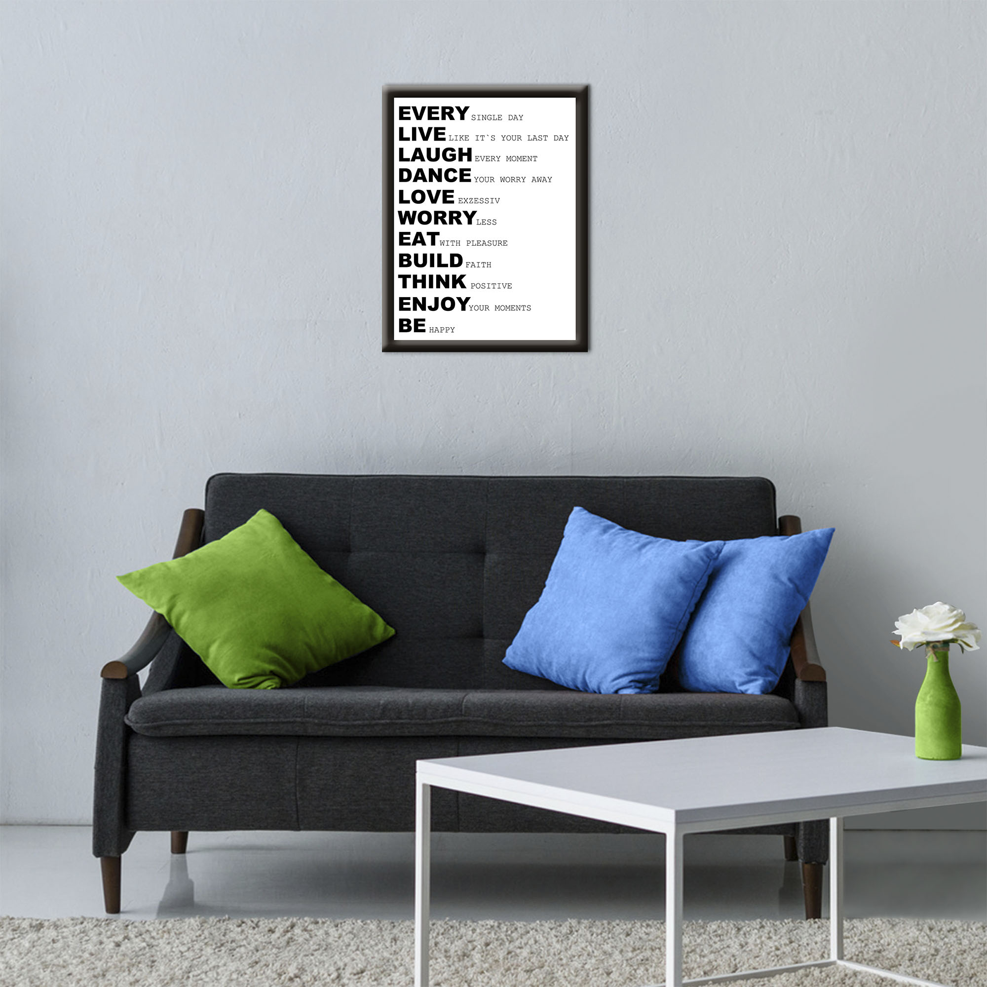 Artland Wandbild »Jeden Tag«, Sprüche & Texte, (1 St.) günstig online kaufen