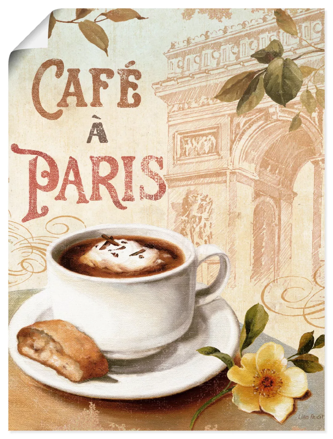 Artland Wandbild "Kaffee in Europa I", Getränke, (1 St.) günstig online kaufen