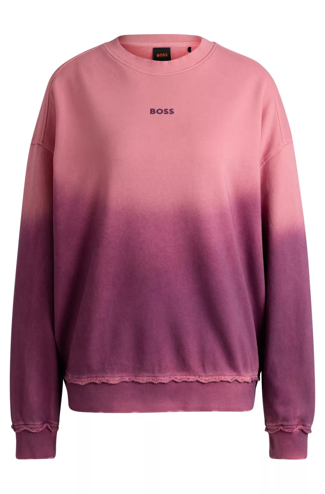 BOSS ORANGE Sweatshirt C_Elaslogan_degradee im modischem Farbverlauf, ausge günstig online kaufen