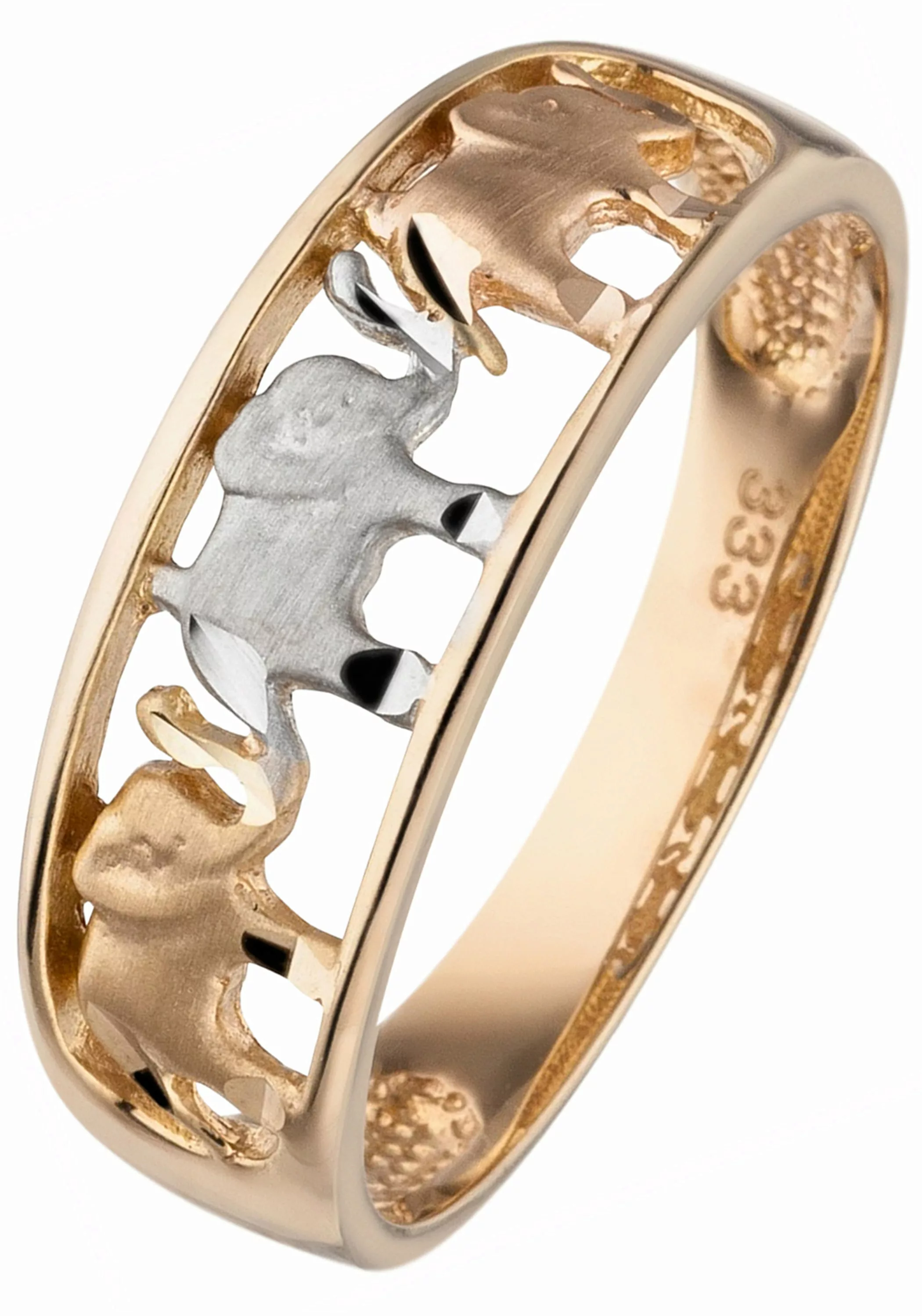 JOBO Fingerring "Elefanten", 333 Gold tricolor günstig online kaufen
