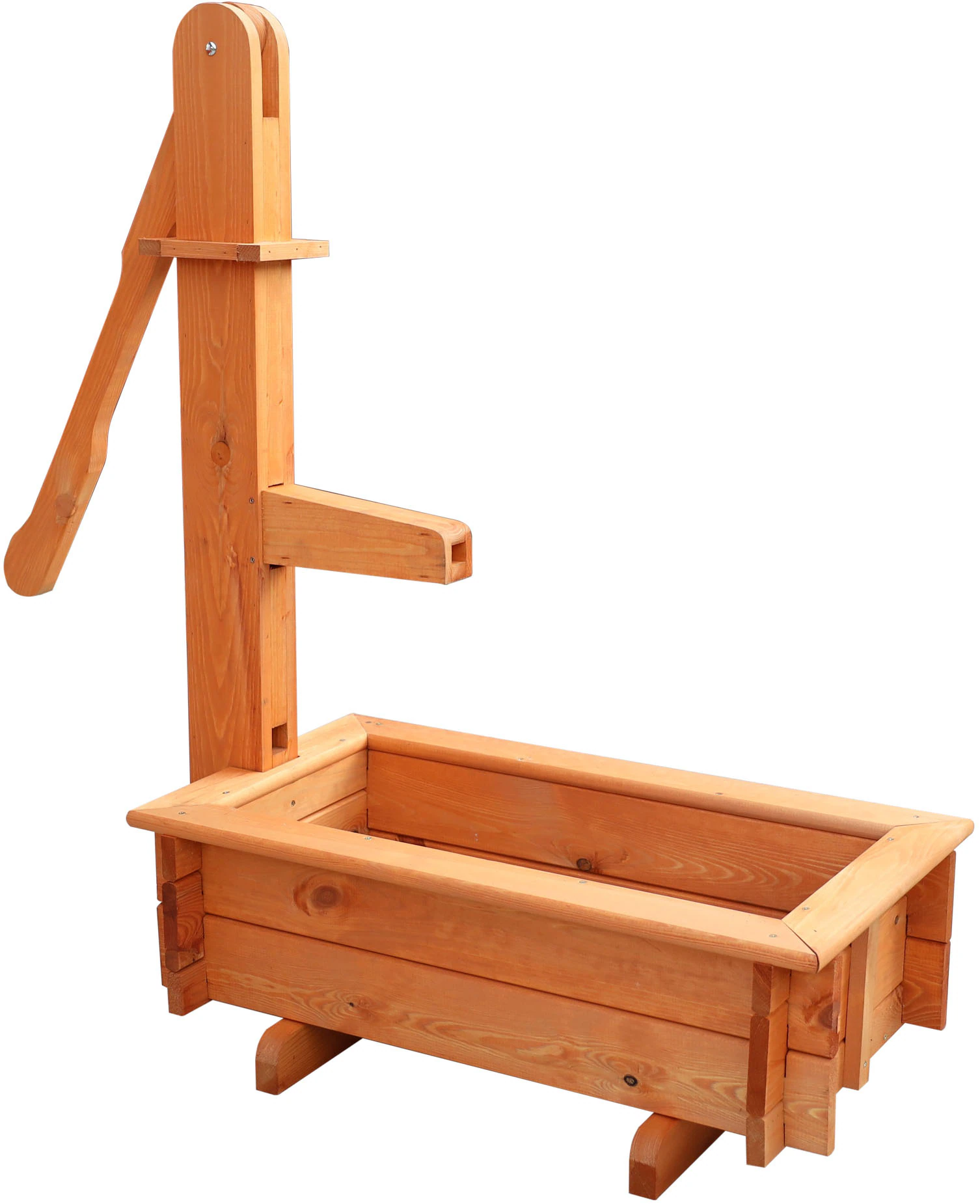 promadino Blumentopf, Holztrog mit Holzschwengelpumpe, BxTx: 110x40x100 cm günstig online kaufen