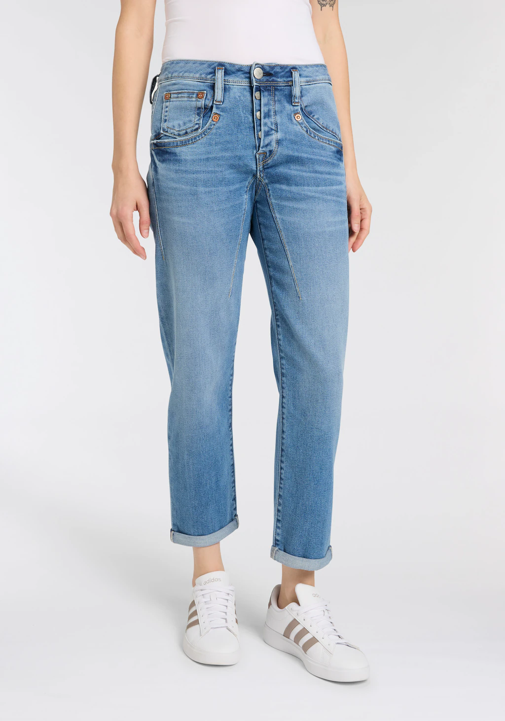 Herrlicher Boyfriend-Jeans "Shyra Tap Denim Comfort", mit Umschlagsaum günstig online kaufen