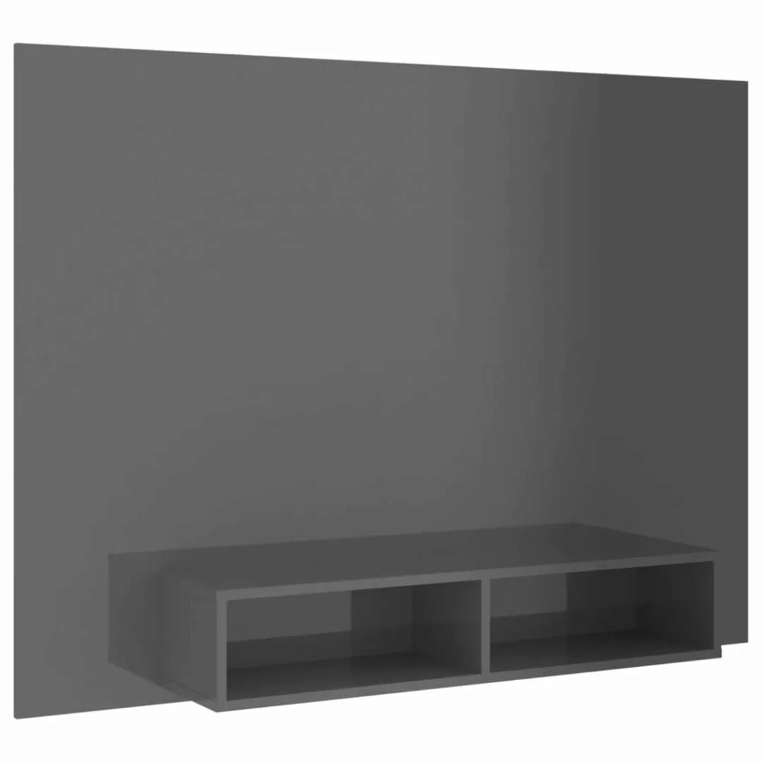 Tv-wandschrank Hochglanz-grau 135x23,5x90 Cm Spanplatte günstig online kaufen