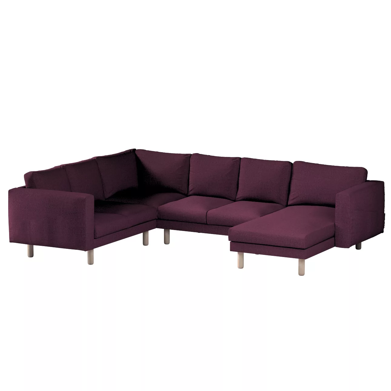 Bezug für Norsborg 5-Sitzer Ecksofa mit Recamiere, pflaumenviolett, Norsbor günstig online kaufen