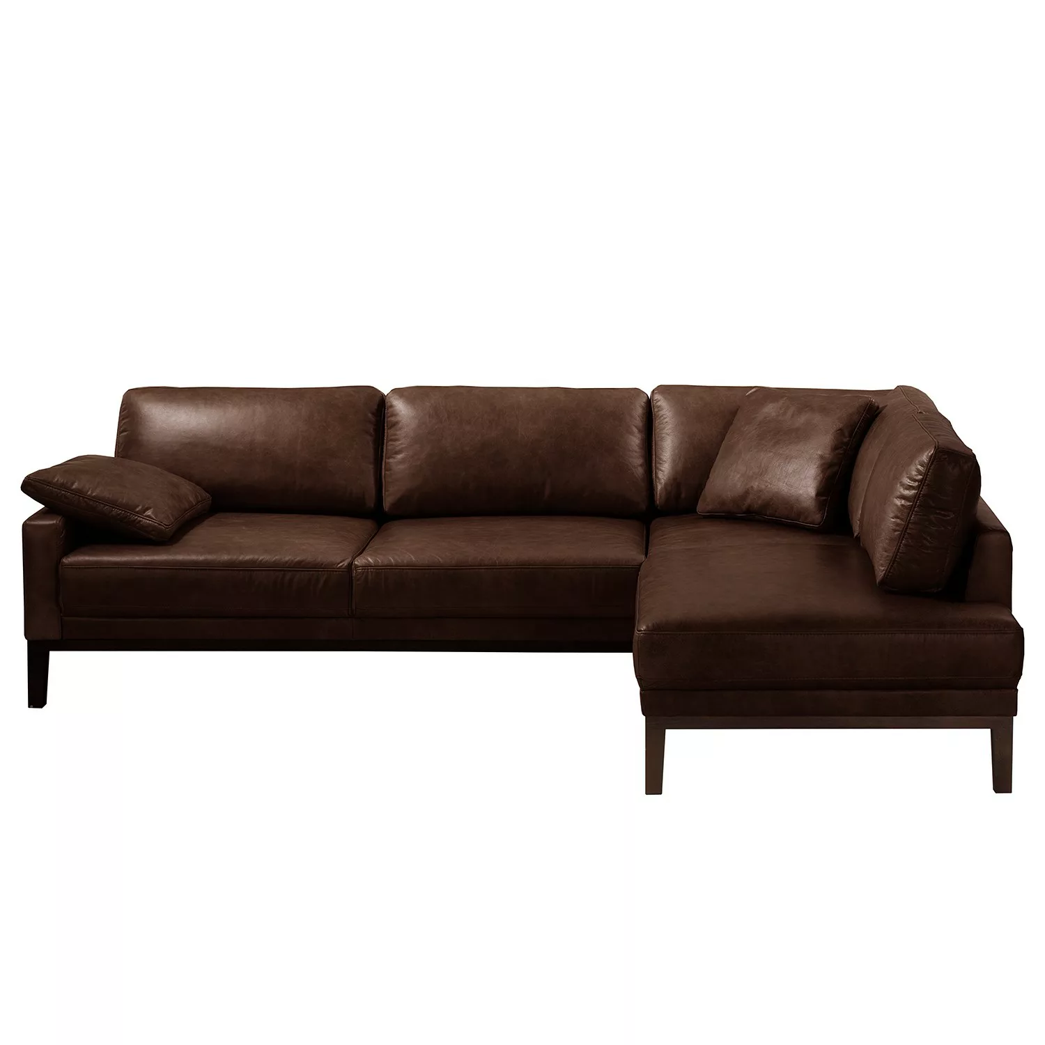 home24 ars manufacti Ecksofa Horley Latte Macchiato Echtleder 250x76x171 cm günstig online kaufen