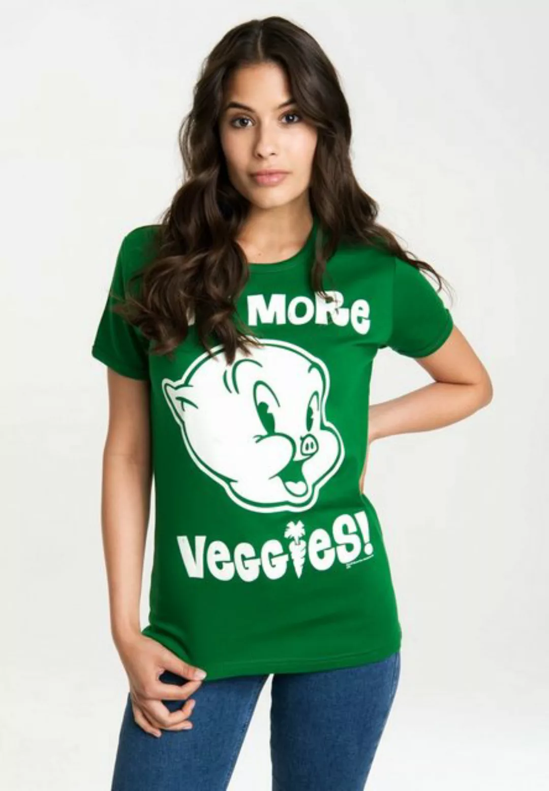 LOGOSHIRT T-Shirt "Looney Tunes - Eat More Veggies", mit lizenzierten Origi günstig online kaufen