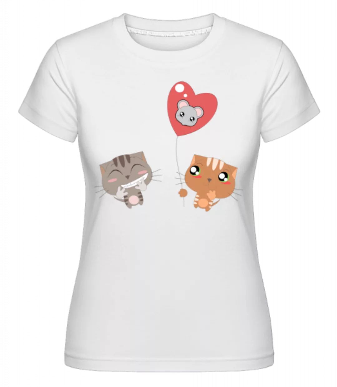 Katzen Herz Ballon · Shirtinator Frauen T-Shirt günstig online kaufen