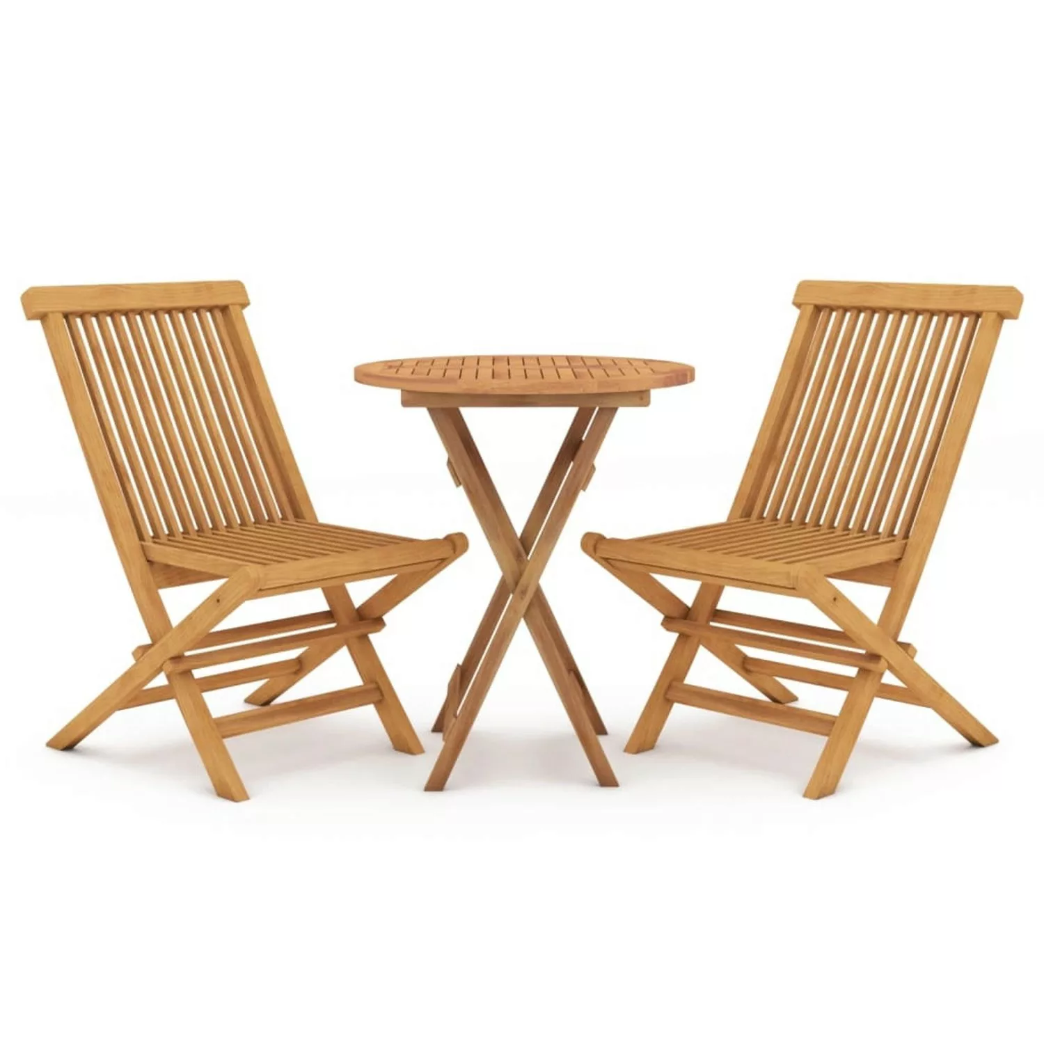 vidaXL 3-tlg Garten-Essgruppe Massivholz Teak Modell 11 günstig online kaufen