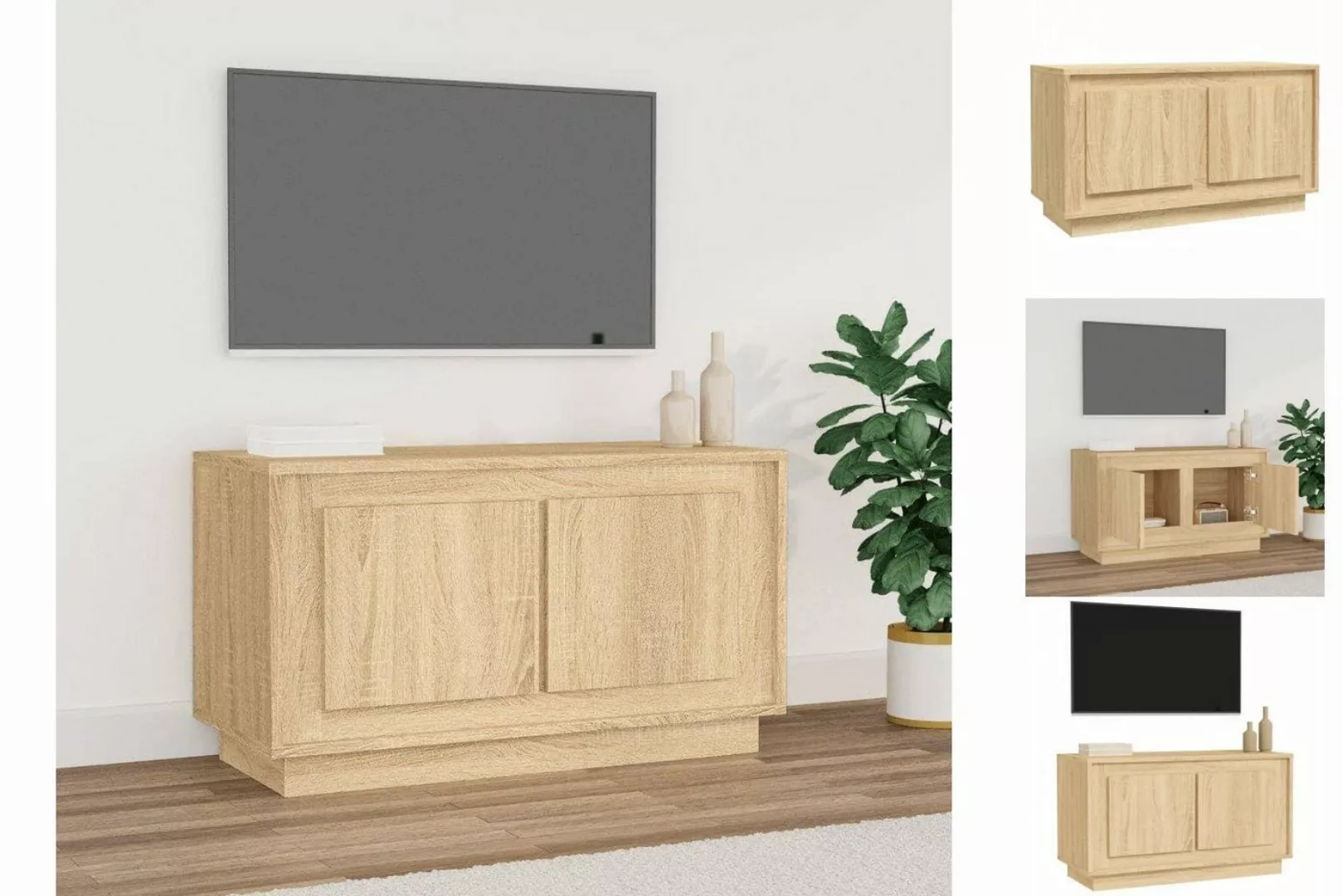 vidaXL TV-Schrank TV-Schrank Sonoma-Eiche 80x35x45 cm Holzwerkstoff günstig online kaufen