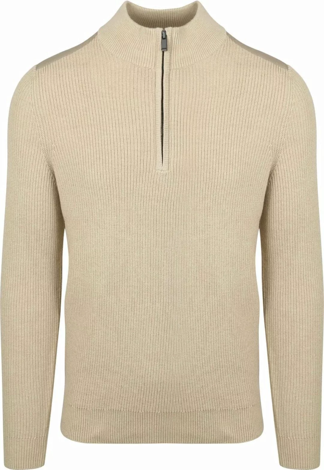 Suitable Half Zip Pullover Patch Ecru - Größe M günstig online kaufen