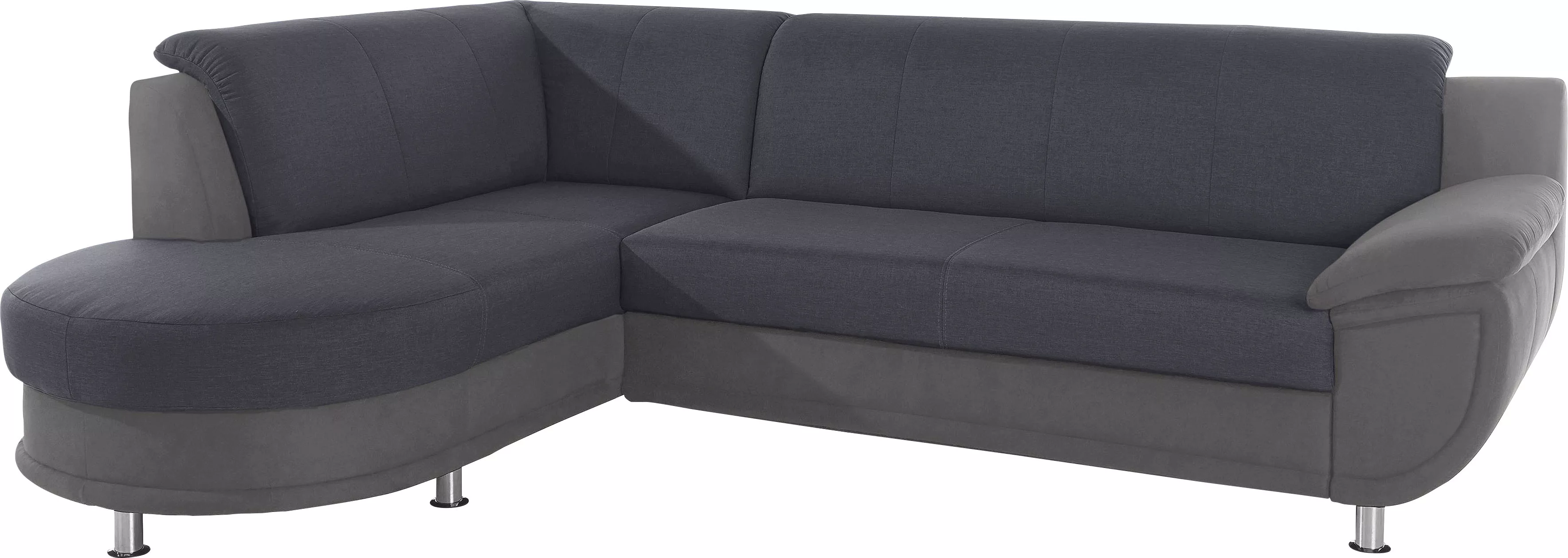 TRENDMANUFAKTUR Ecksofa "Rondo 3, zeitlos und bequem, Materialmix, breite A günstig online kaufen