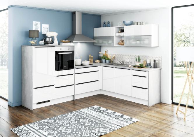 Einbauküche SUSANN 268 inkl E-Geräte und Einbauspüle ca. 283 x 229 cm von B günstig online kaufen