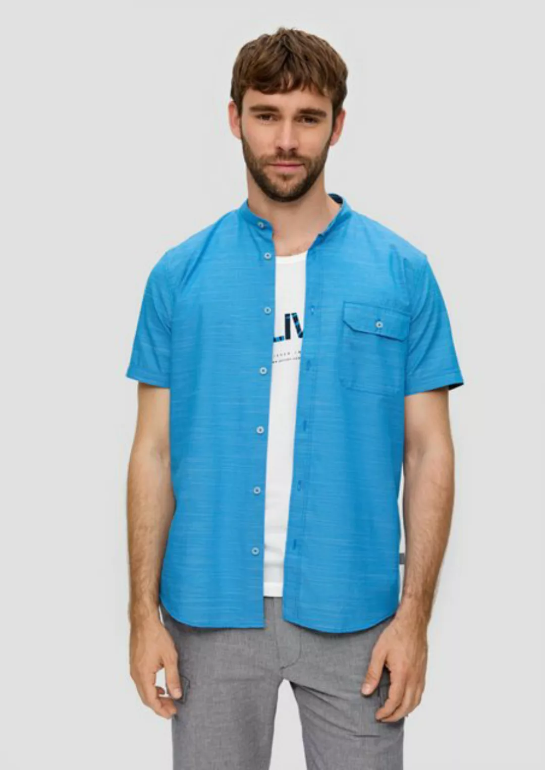 s.Oliver Kurzarmhemd Kurzarmhemd mit horizontalen Streifen günstig online kaufen