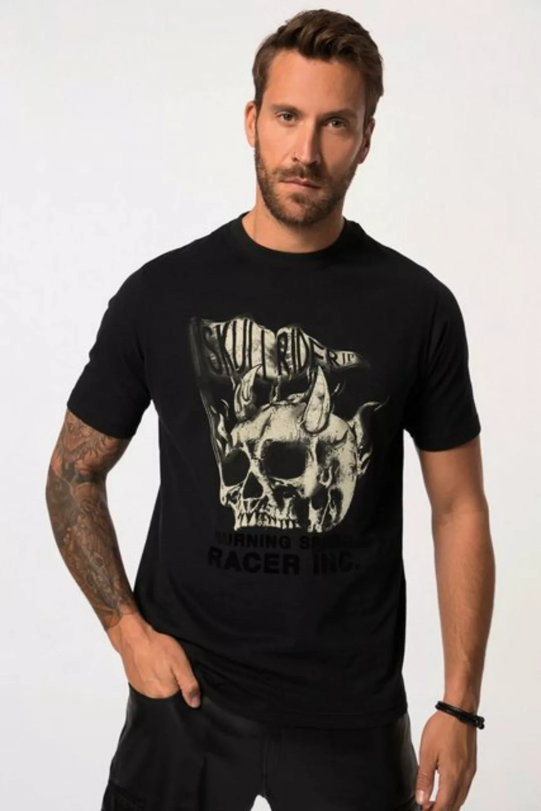 JP1880 T-Shirt T-Shirt Halbarm Rücken-Print Rundhals bis 8 XL günstig online kaufen