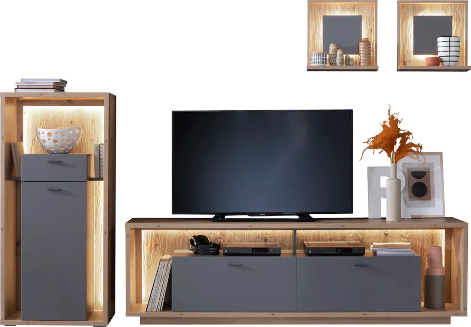 MCA furniture Wohnwand "Lizzano", (Set, 4 St.) günstig online kaufen