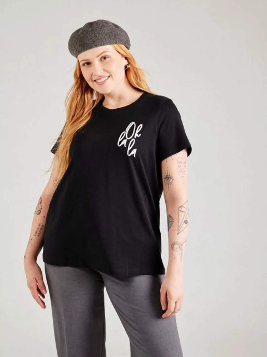 Vero Moda Curve T-Shirt VMCLine Olly (1-tlg) Stickerei günstig online kaufen