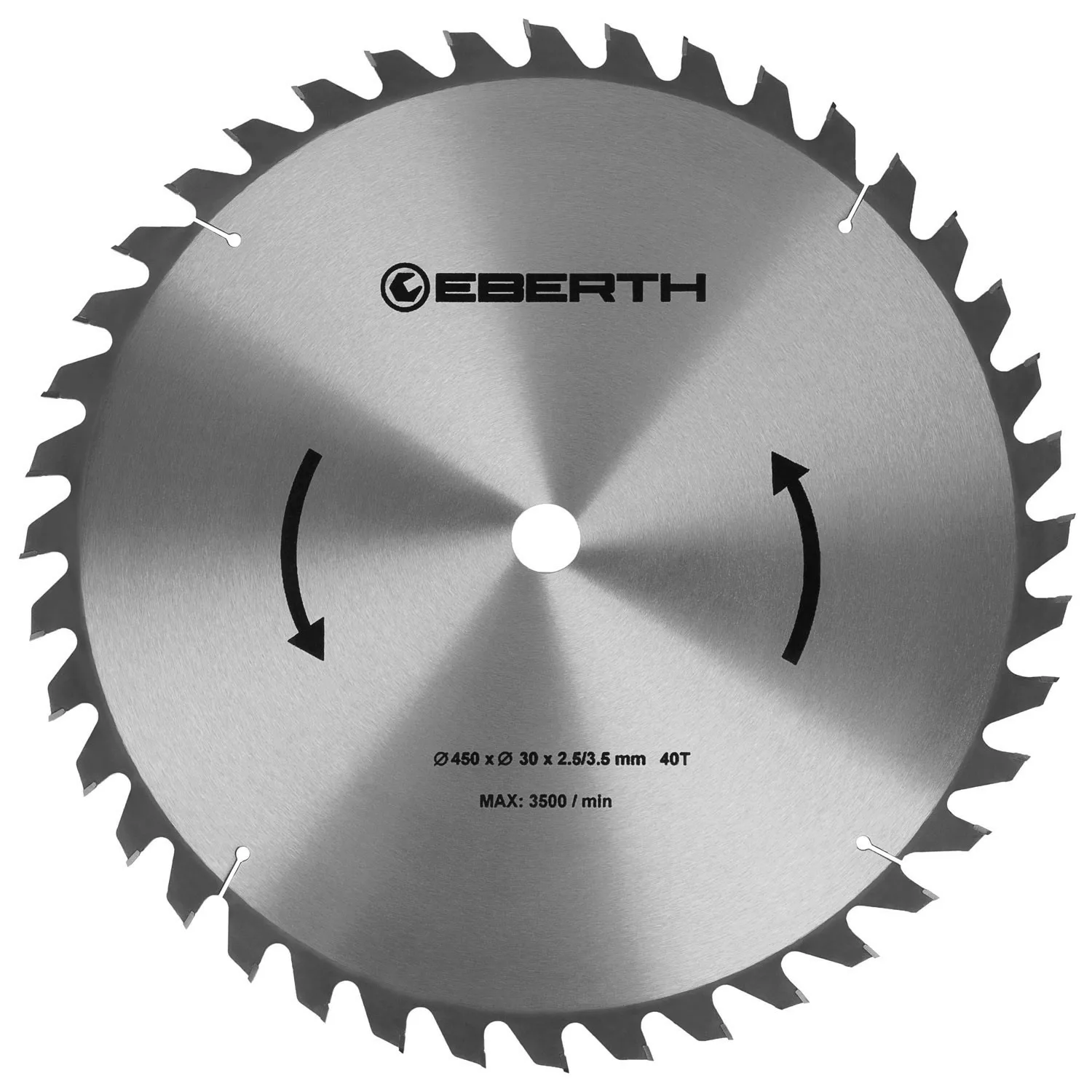 EBERTH Kreissägeblatt 450mm Durchmesser 30mm Bohrung 3,5mm Schnittbreite günstig online kaufen