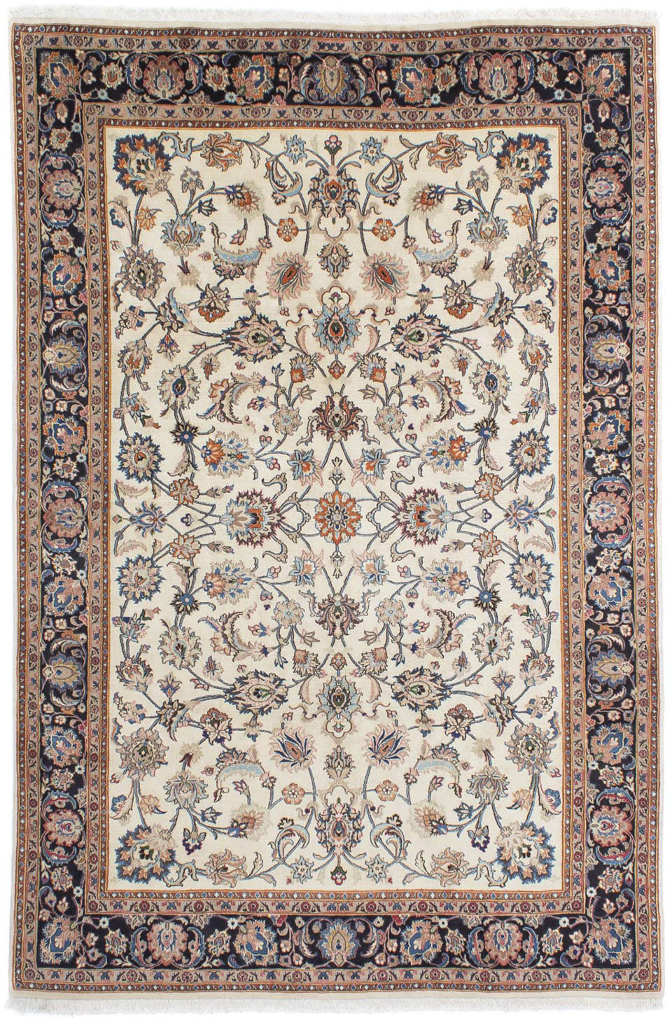 morgenland Wollteppich »Maschad Blumenmuster Beige 285 x 200 cm«, rechtecki günstig online kaufen