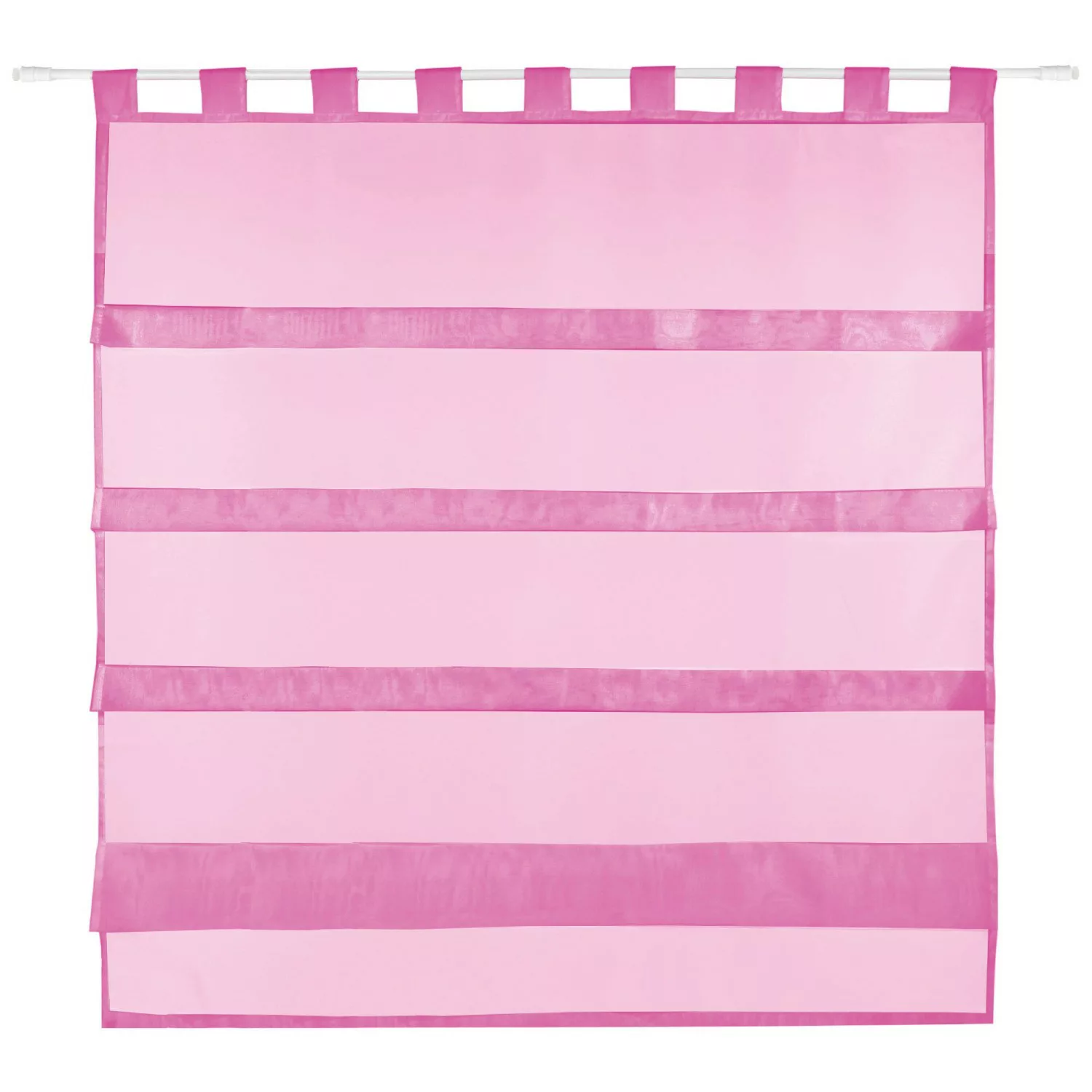 Bestlivings Sky Gardine Raffoptik Schlaufe 100 cm x 110 cm Pink günstig online kaufen