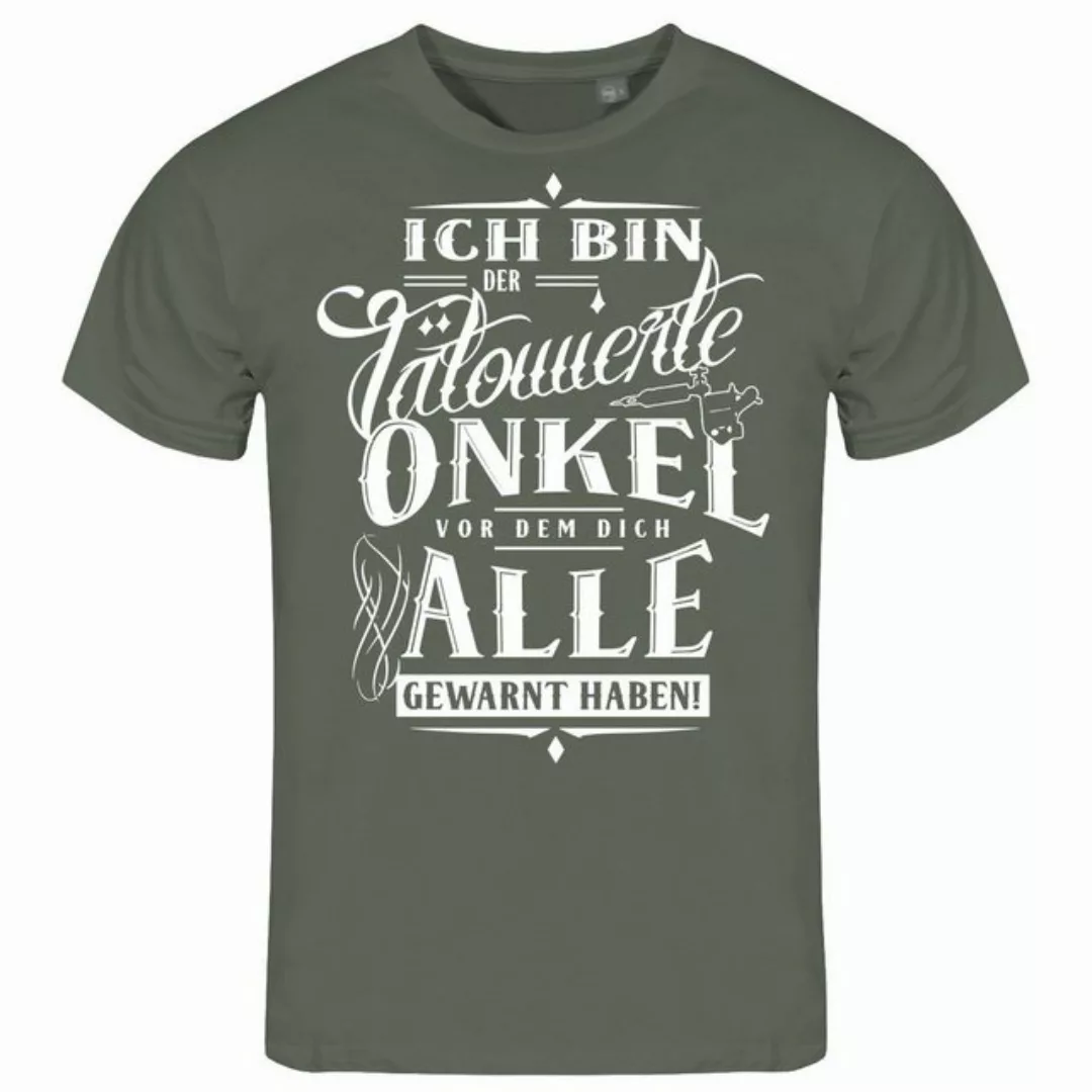 deinshirt Print-Shirt Herren T-Shirt Ich bin der tätowierte Onkel Funshirt günstig online kaufen