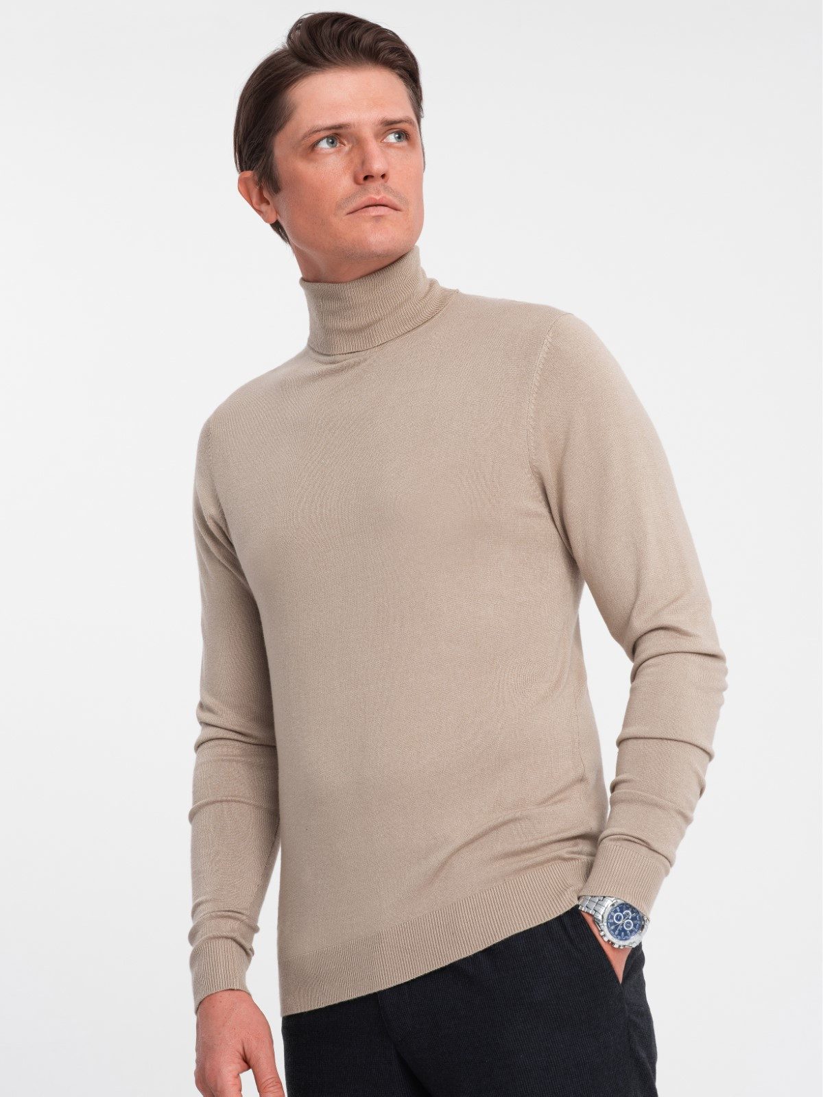 OMBRE Rollkragenpullover Gestrickter Rollkragenpullover für Herren günstig online kaufen