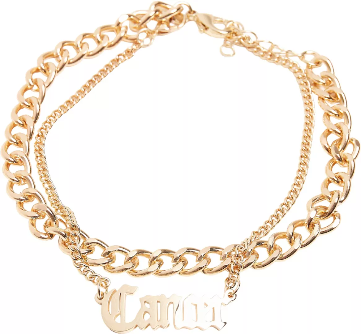 URBAN CLASSICS Fußkette "Accessoires Zodiac Golden Anklet" günstig online kaufen