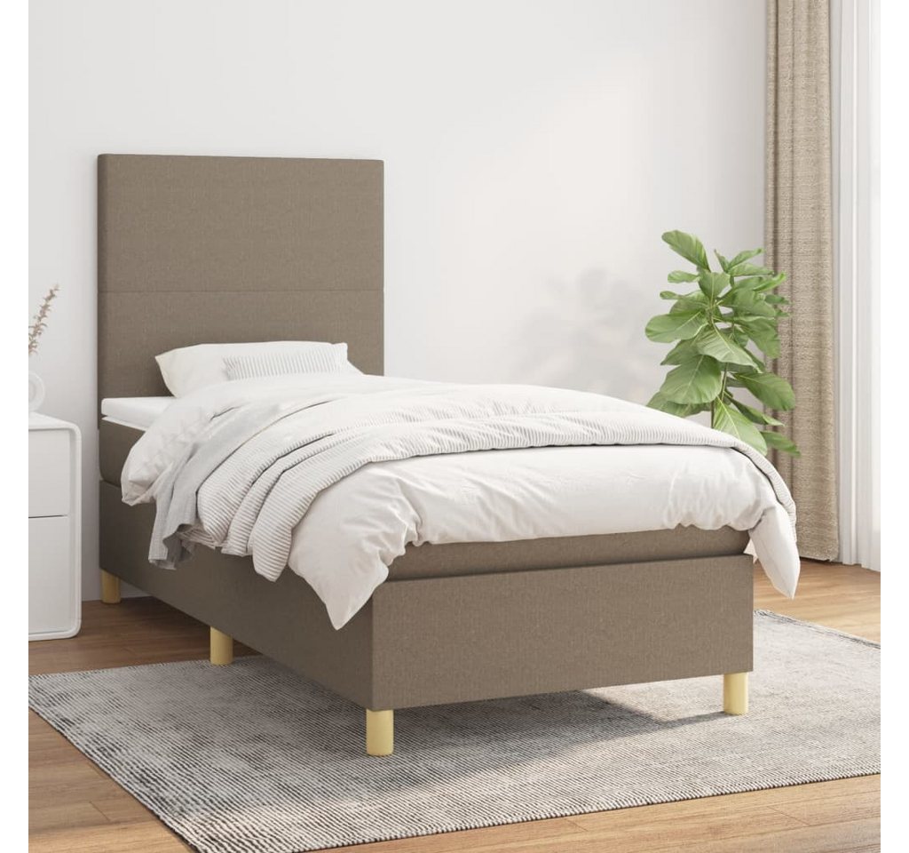 vidaXL Boxspringbett Bett Boxspringbett mit Matratze Stoff (90 x 190 cm, Ta günstig online kaufen