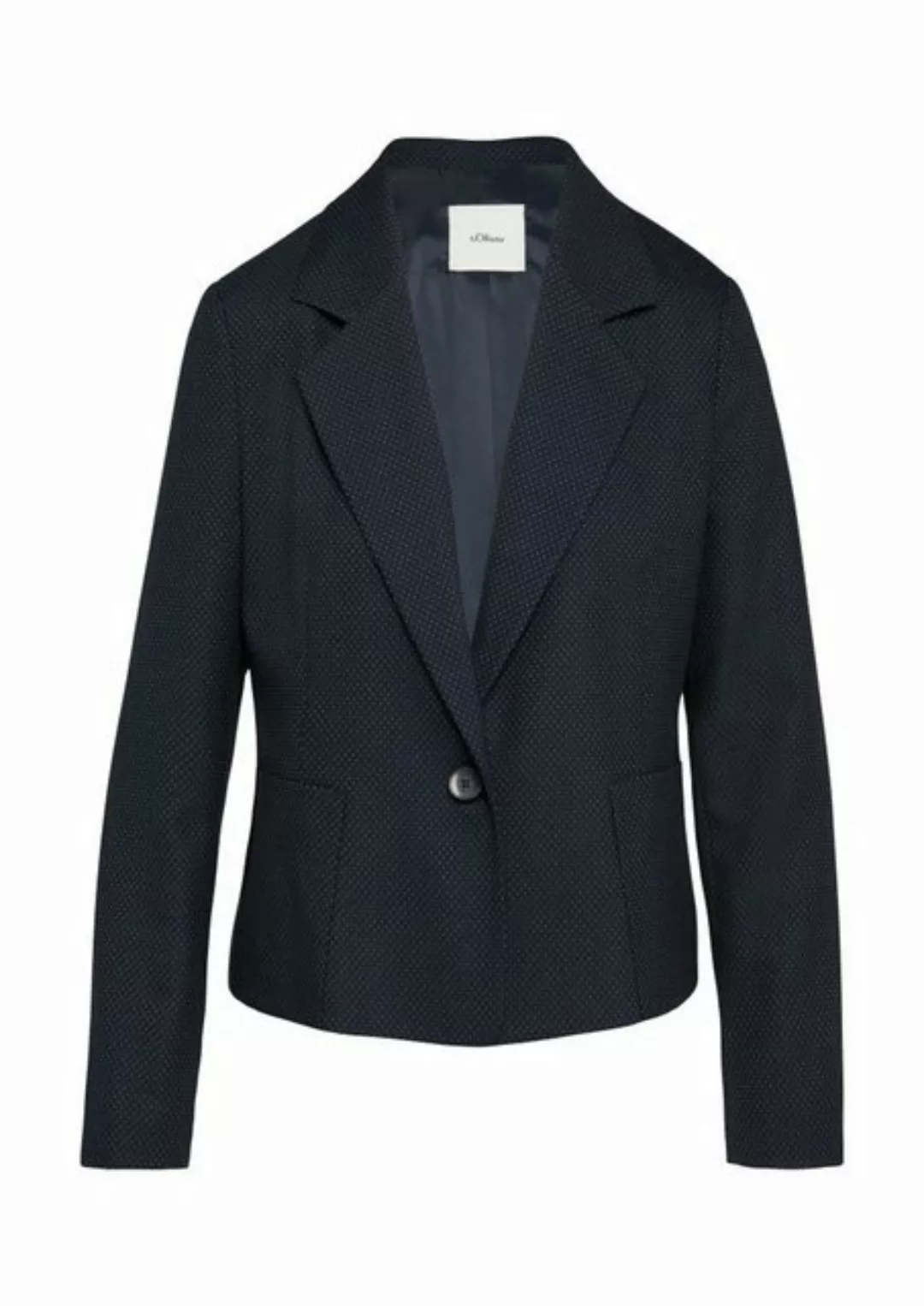 s.Oliver BLACK LABEL Longblazer - Blazer gepunktet - Anzugjacke Damen - Sak günstig online kaufen