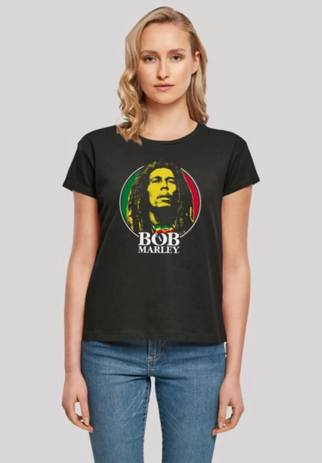 F4NT4STIC T-Shirt Bob Marley Logo Badge Reggae Music Premium Qualität, Musi günstig online kaufen