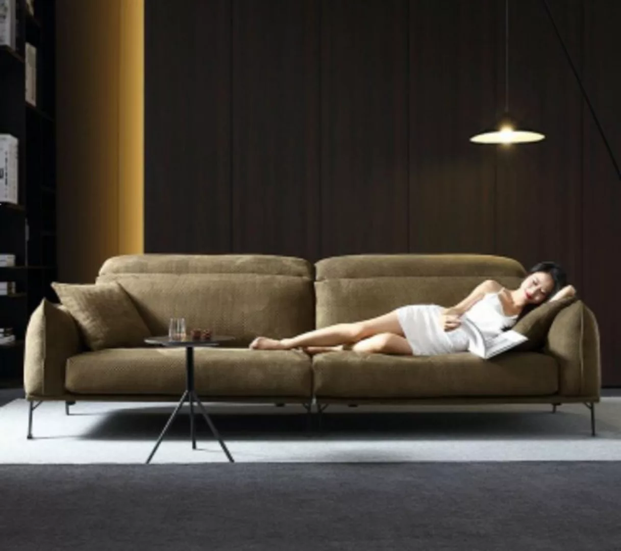 Xlmoebel Sofa Vier-Sitzer Stoffsofa in modernem XXL-Design für das Wohnzimm günstig online kaufen