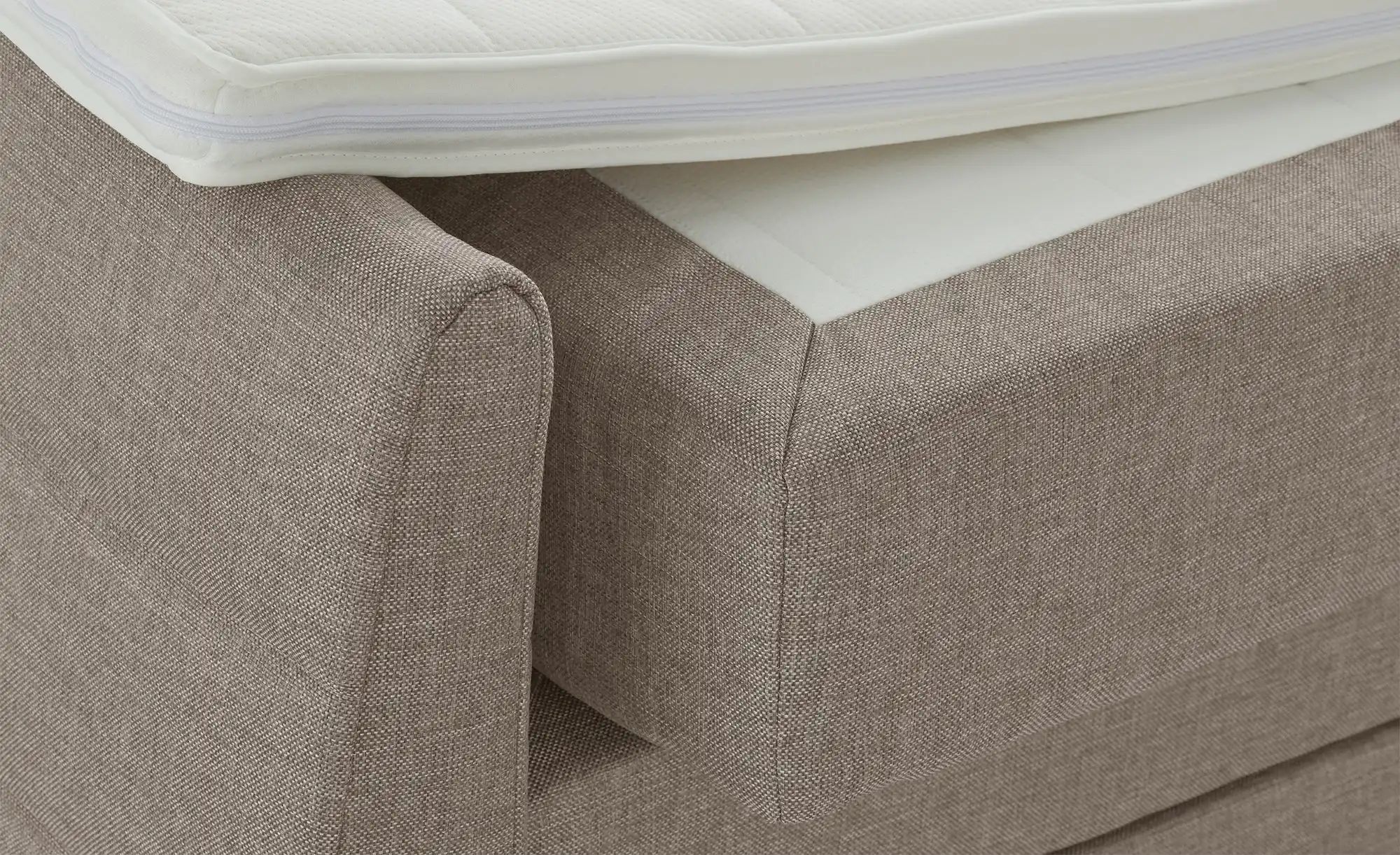 Boxspringbett mit Bettkasten und Topper Baron ¦ beige ¦ Maße (cm): B: 129 H günstig online kaufen