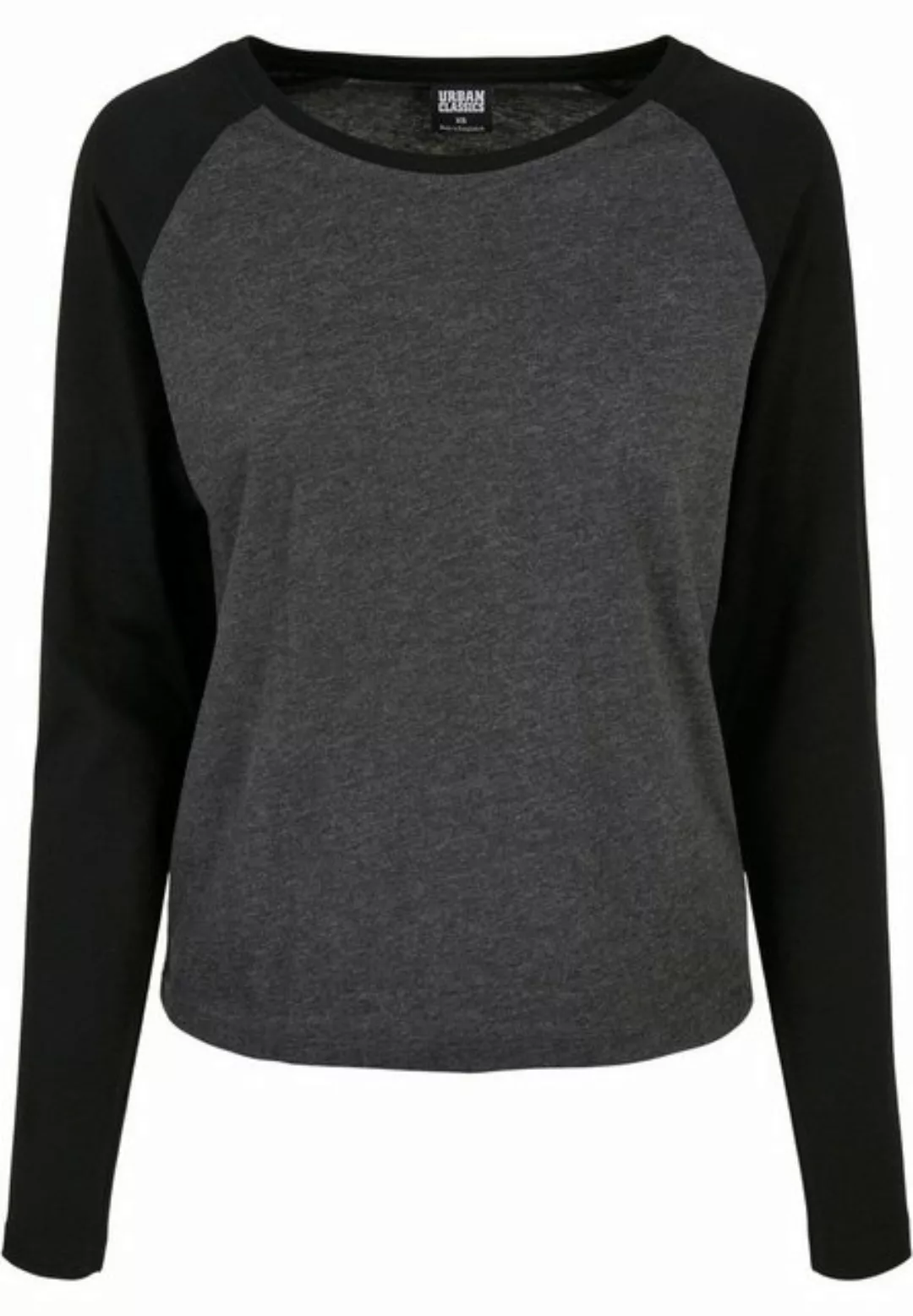 URBAN CLASSICS Langarmshirt Urban Classics Damen Ladies Contrast Raglan Lon günstig online kaufen