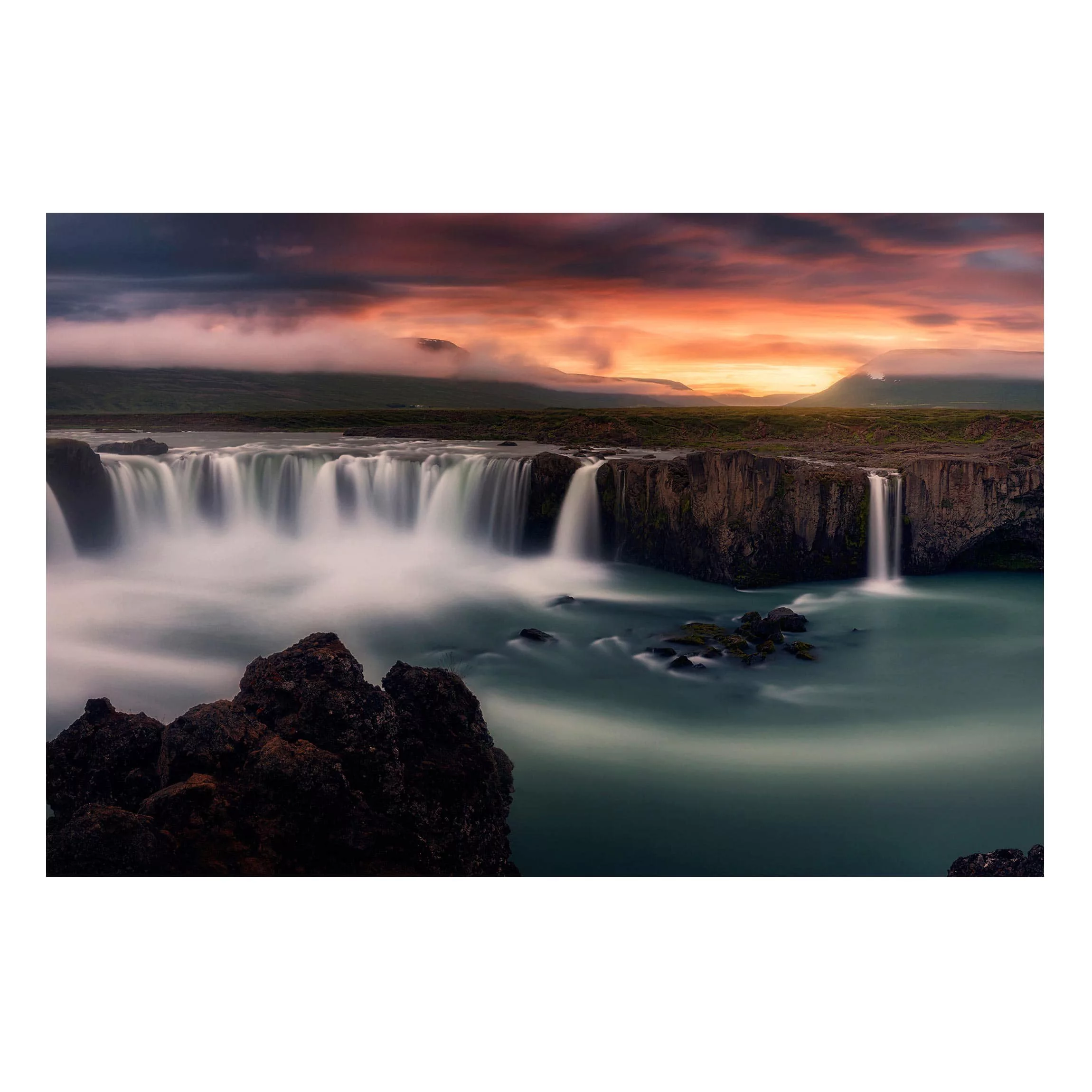 Magnettafel Natur & Landschaft - Querformat 3:2 Goðafoss Wasserfall in Isla günstig online kaufen