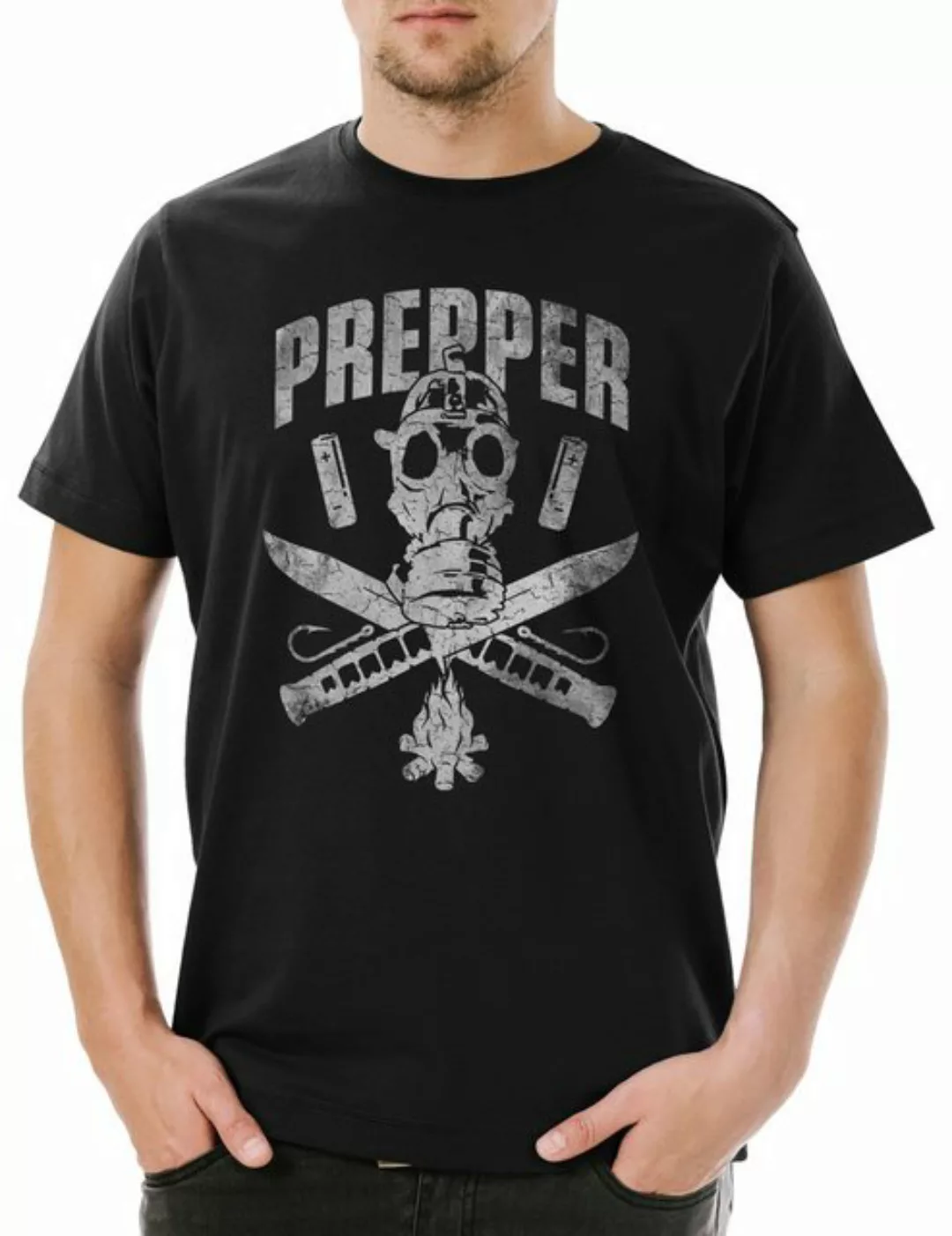 Urban Backwoods Print-Shirt Prepper Logo Herren T-Shirt Prepping Surviaval günstig online kaufen