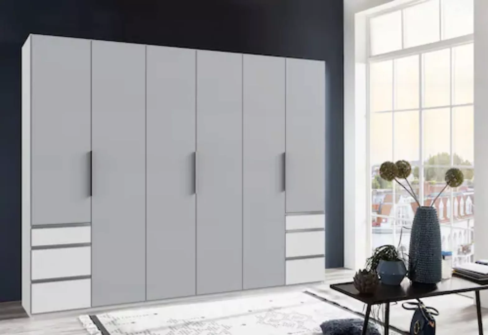 Drehtürenschrank 250 cm mit Spiegel LEVEL36 A von WIMEX Hellgrau günstig online kaufen