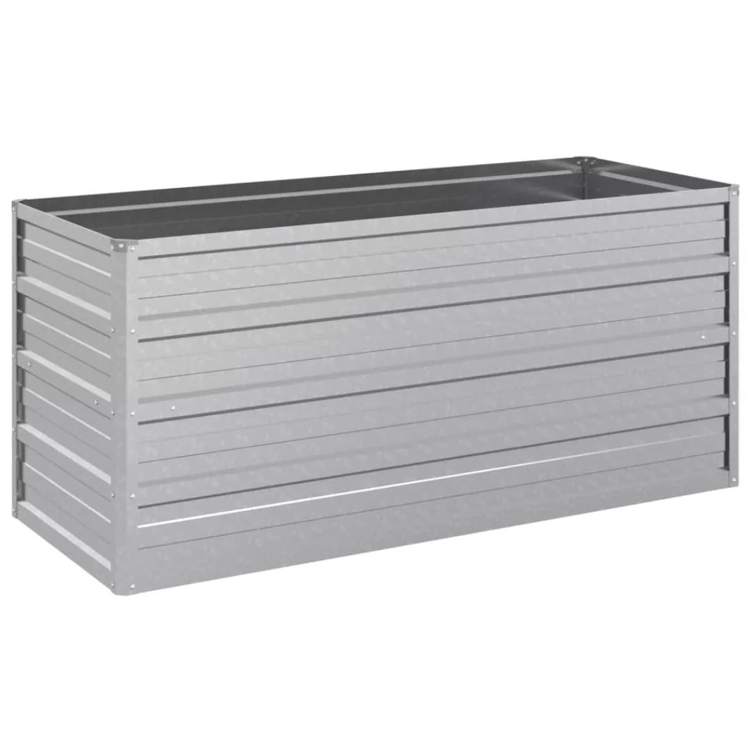 Garten-hochbeet 100x40x45 Cm Verzinkter Stahl Silber günstig online kaufen