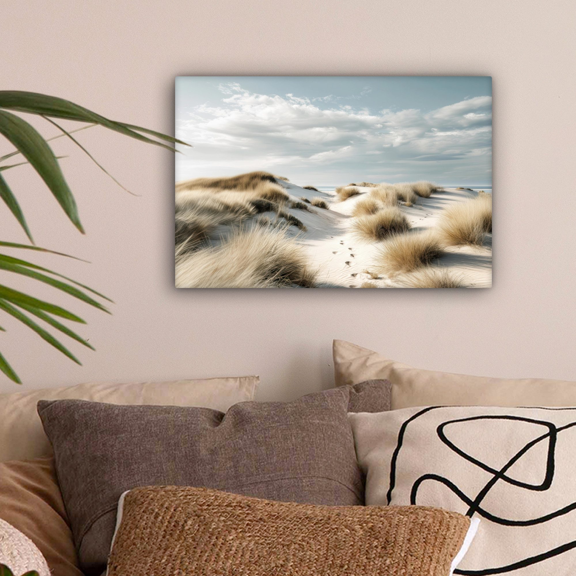 OneMillionCanvasses® Leinwandbild Dünen - Gras - günstig online kaufen